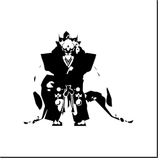 Beast Monk minimal silhouette white Posters and Art